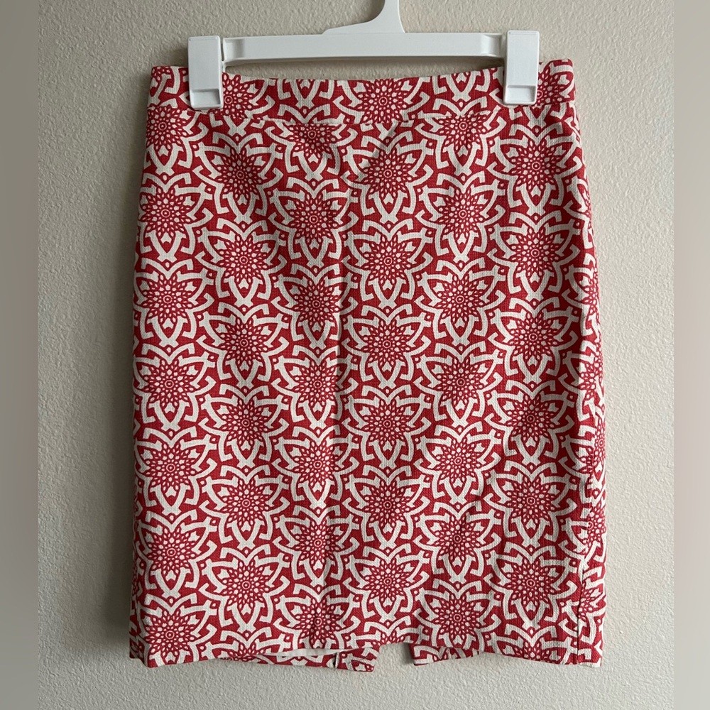 J. Crew Basketweave Pencil Skirt Geometric Pattern